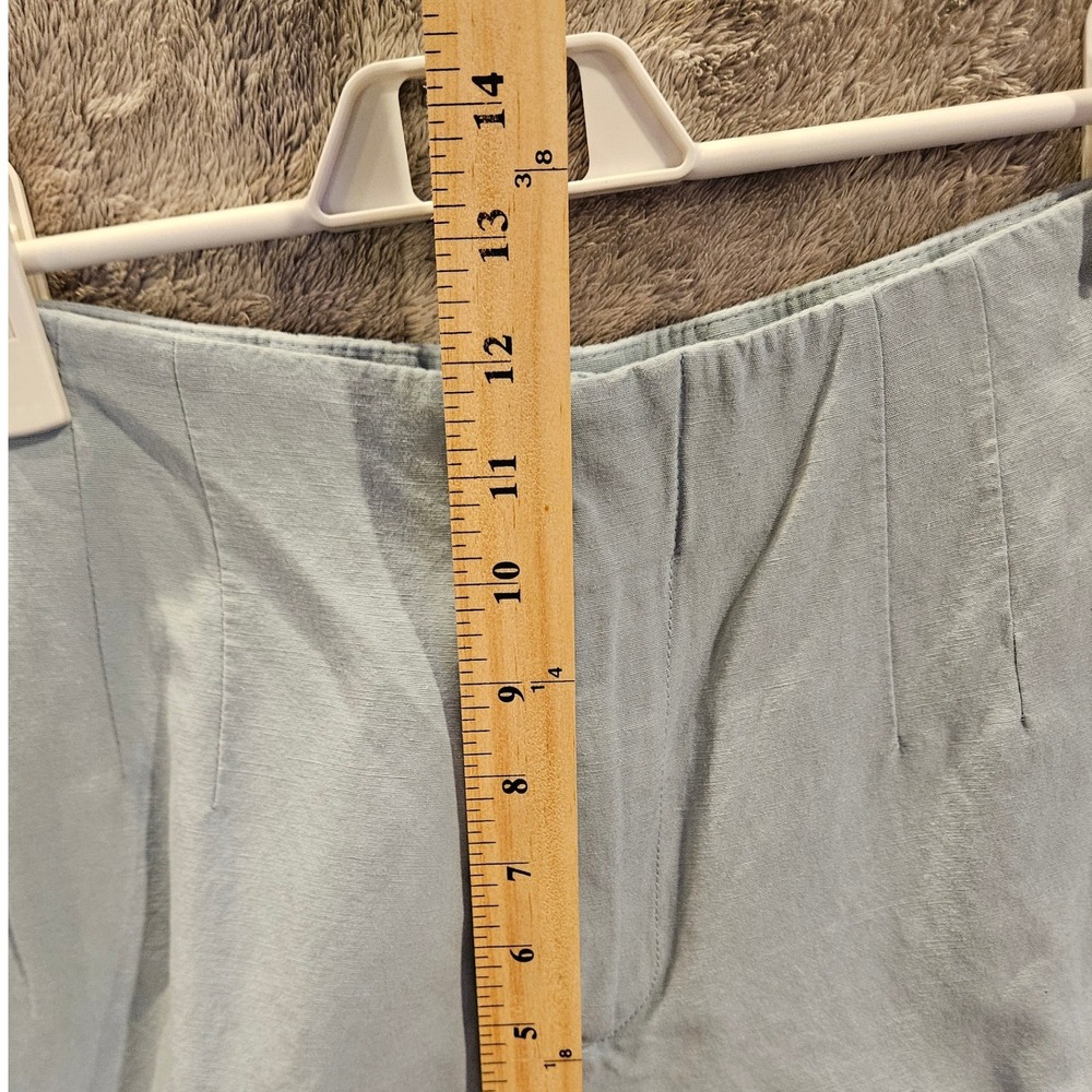 ZARA Sz S Wide Leg High Waisted Linen Blend Pant ‎ #452 - Picture 5 of 9